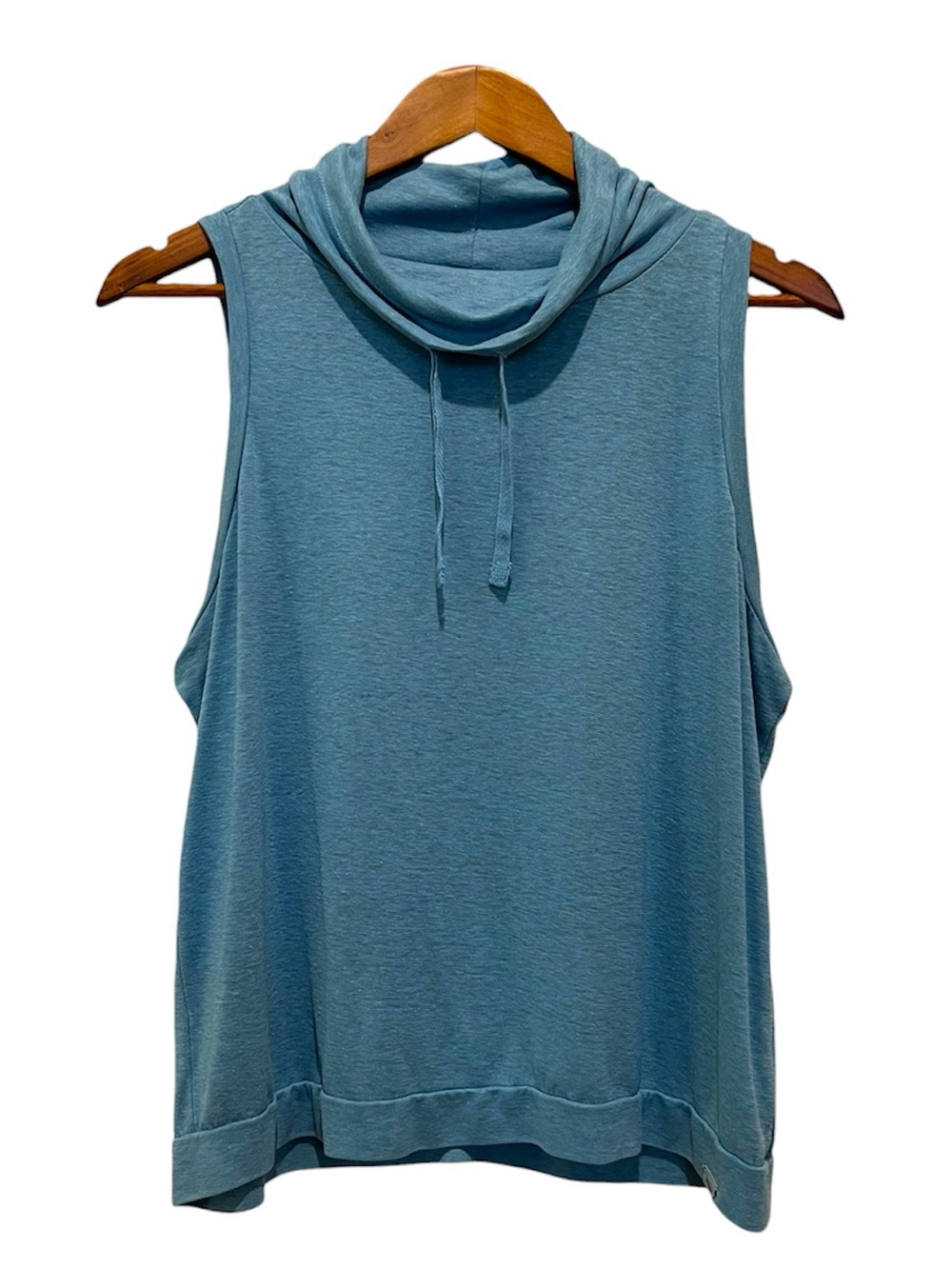 prAna Cozy Up Barmsee Tank Cowl Neck Blue Size Small Hemp Tencel Lyocell 1968601